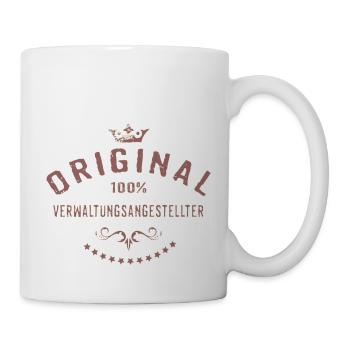 Original 100 Prozent Verwaltungsangestellter - - Tasse - Weiß - Rechts