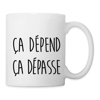 Ca dépend ça dépasse - Mug blanc - blanc - Droite