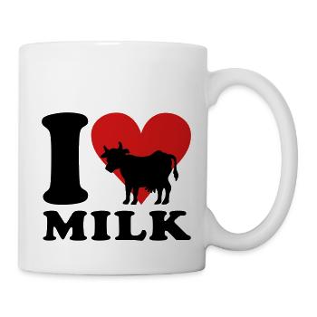 I love Milk - Tasse - Weiß - Rechts