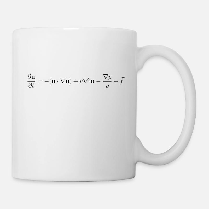 Fluiddynamik Gleichung. - Tasse - Weiß