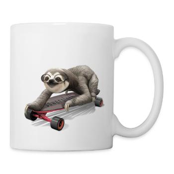 SLOTH ON SKATEBOARD - Mug - white - Right