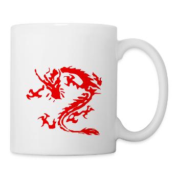 tribal dragon - Tasse - Weiß - Rechts