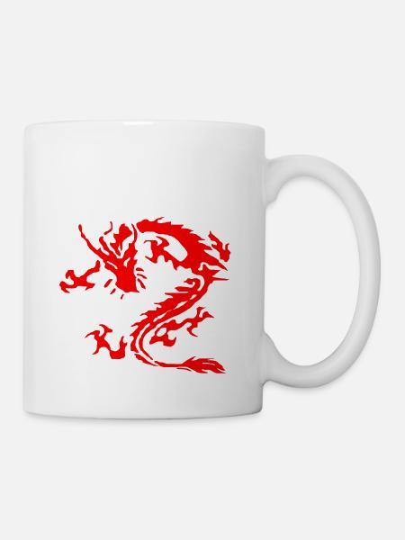 tribal dragon - Tasse - Weiß