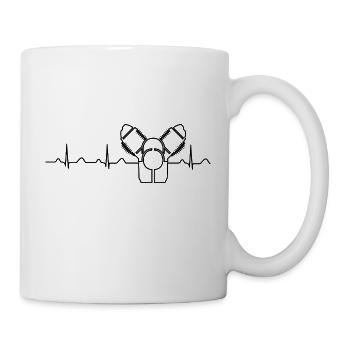 Moto Guzzi Heartbeat black - Mug blanc - blanc - Droite