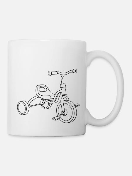 tricycle d'enfants - Mug blanc - blanc