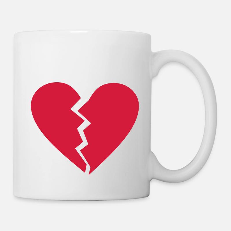 Gebrochenes Herz - Tasse - Weiß