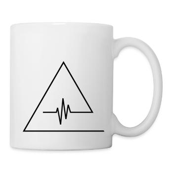 Waveform Herzschlag Minimalistisch MNML Rave Beat - Tasse - Weiß - Rechts