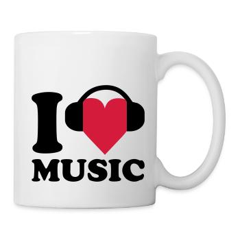 I love Music - Tasse - Weiß - Rechts
