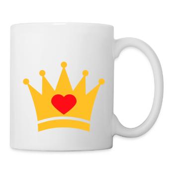 heart_krown_2c - Mug blanc - blanc - Droite