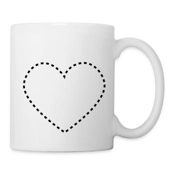 dashed_heart_1c - Mug - white - Right