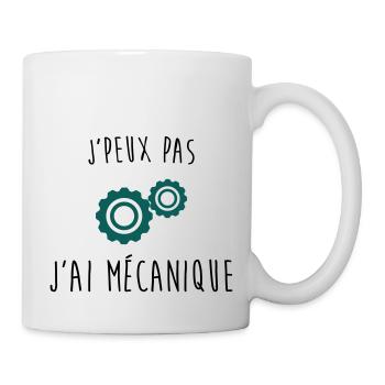 j'peux pas j'ai mecanique - Mug blanc - blanc - Droite