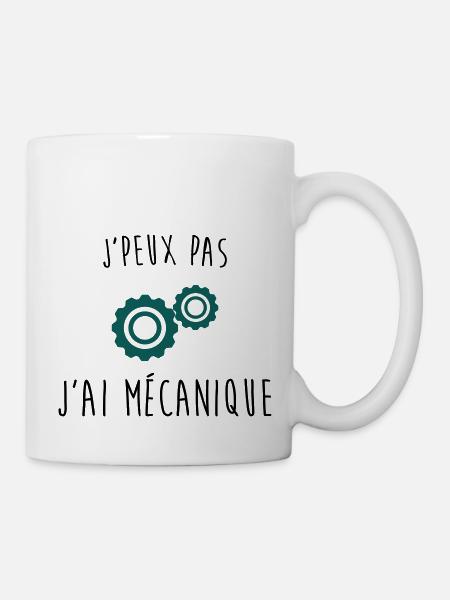 j'peux pas j'ai mecanique - Mug blanc - blanc