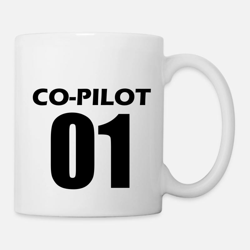 Co-Pilot Partnerlook Geschenk - Tasse - Weiß