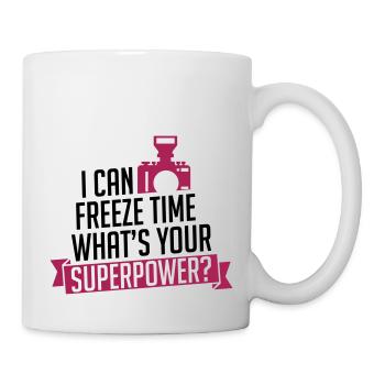 I can freeze time photography kamera - Tasse - Weiß - Rechts