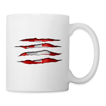 Schweiz Aufgerissen 003 AllroundDesigns - Tasse - Weiß - Rechts