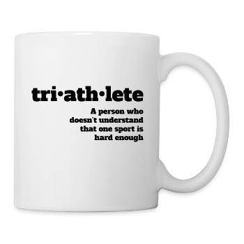 Triathletes - Not hard enough - Mug - white - Right
