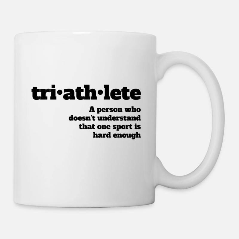 Triathlètes - Pas assez dur - Mug blanc - blanc