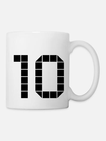 10. Geburtstag / Jubiläum - Tasse - Weiß