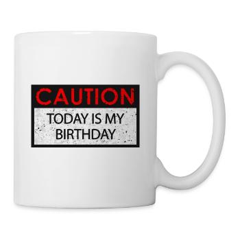 Caution - Birthday (Birthday) - Mug - white - Right