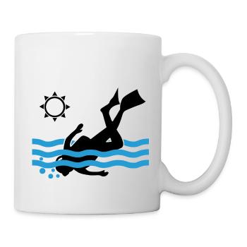Plongeur - Mug blanc - blanc - Droite