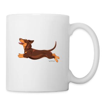 Dackel glatt 2 - Tasse - Weiß - Rechts