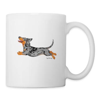 Dackel glatt 5 - Tasse - Weiß - Rechts