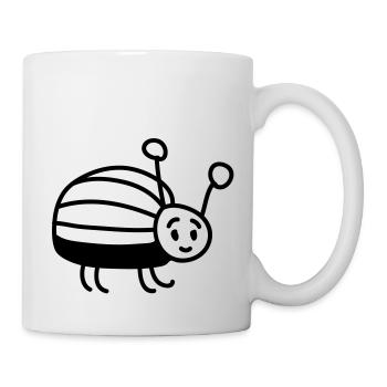 kleiner Käfer - line - Tasse - Weiß - Rechts