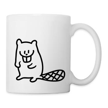 Biber - line - Tasse - Weiß - Rechts