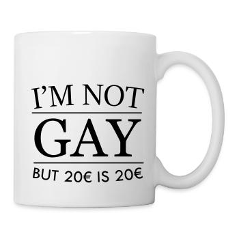 I'm not gay but - Mug blanc - blanc - Droite