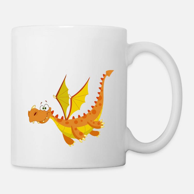 Hector, der lustige Drache - Tasse - Weiß