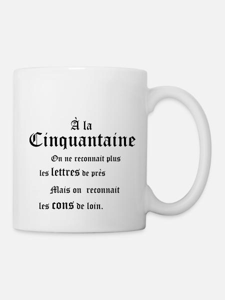 cinquantaine 50ans - Mug blanc - blanc