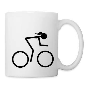 racing_bike_girl - Mug - white - Right