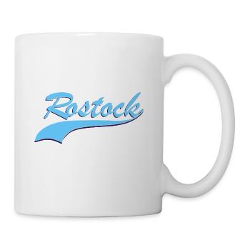 Rostock Retro Schriftzug - Tasse - Weiß - Rechts