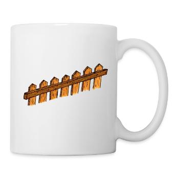 zaun fence holz metall picked garten garden40 - Tasse - Weiß - Rechts