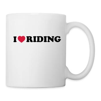 i love riding - Mug blanc - blanc - Droite