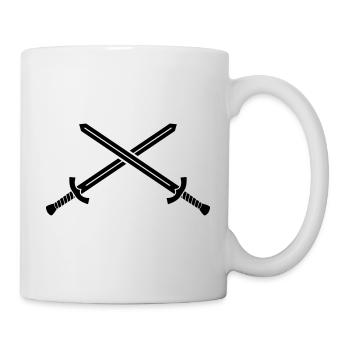 Gekreuzte Schwerter - Tasse - Weiß - Rechts