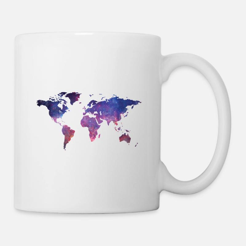 Monde cadeau continents carte - Mug blanc - blanc