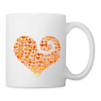 icônes de l'amour - Coeur - Mug blanc - blanc - Droite