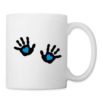 Bébé mains - cœur - Mug blanc - blanc - Droite