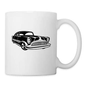 Lowrider / Oldtimer / Muscle Car 03_schwarz - Tasse - Weiß - Rechts