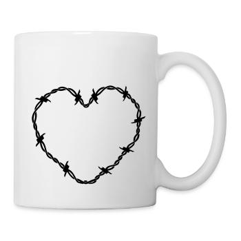 herz_stacheldrahtzaun___f1 - Mug blanc - blanc - Droite
