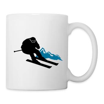 skier ski - Mug - white - Right