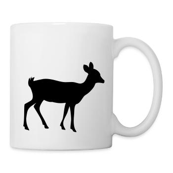 Reh silhouette - Tasse - Weiß - Rechts