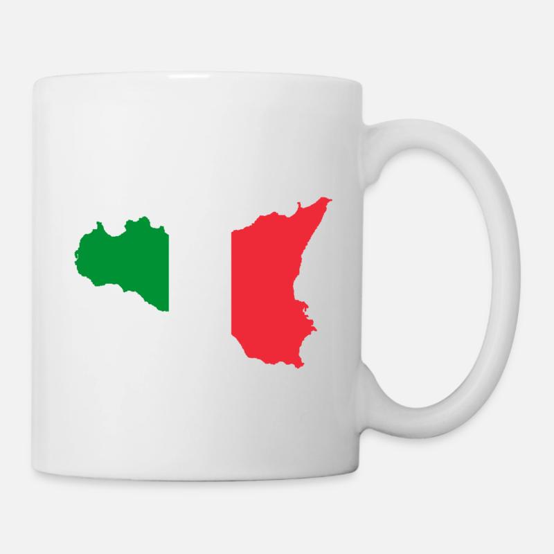 Sizilien klassischen Farben - Tasse - Weiß