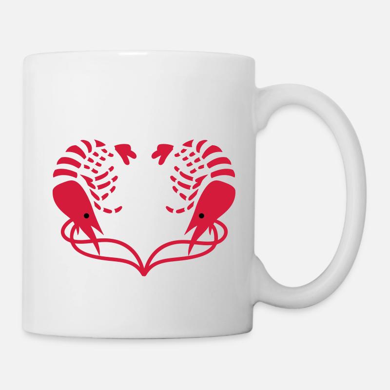 Garnelen Herz - Tasse - Weiß