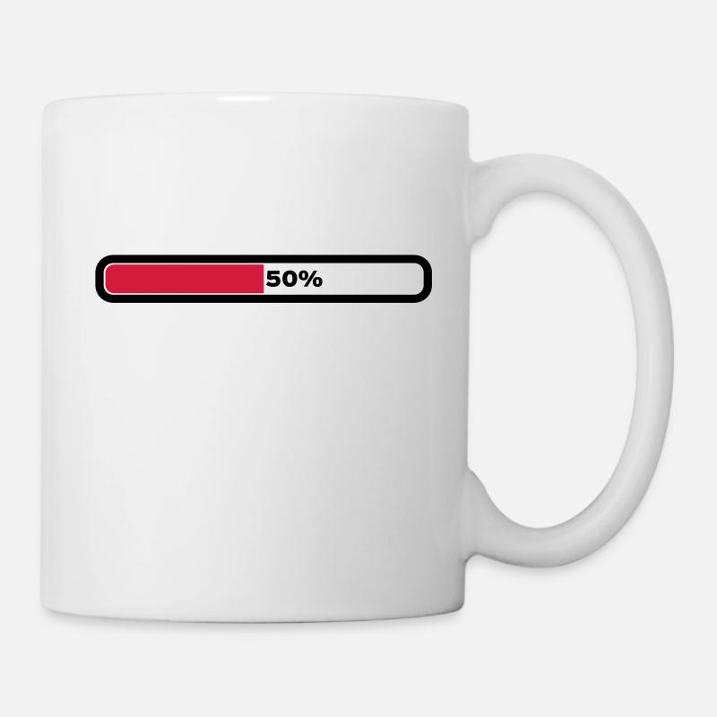 50% Loading - Tasse - Weiß