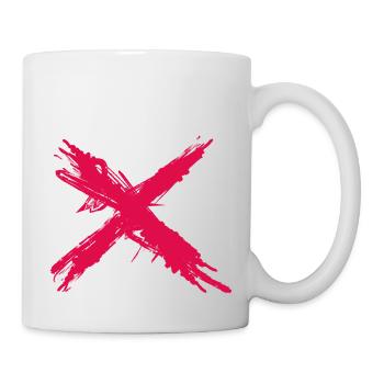 Splash Cross rot - Tasse - Weiß - Rechts