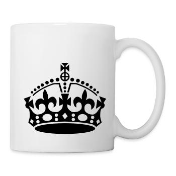 keep calm and carry on crown vector - Mug - white - Right
