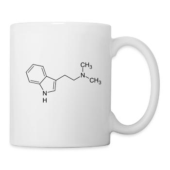 DMT dimethyltryptamine structural formula - Mug - white - Right