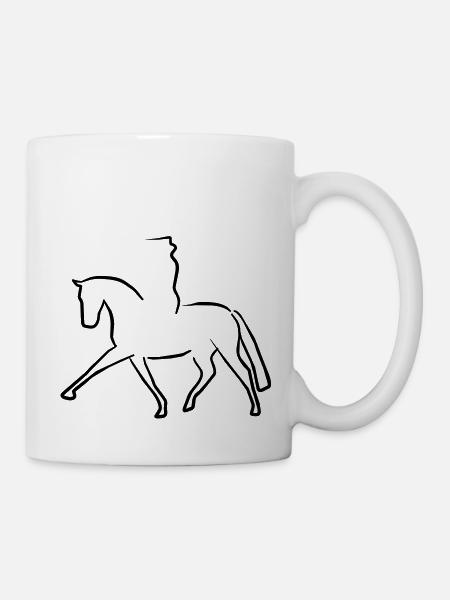 dressurpferd - Tasse - Weiß
